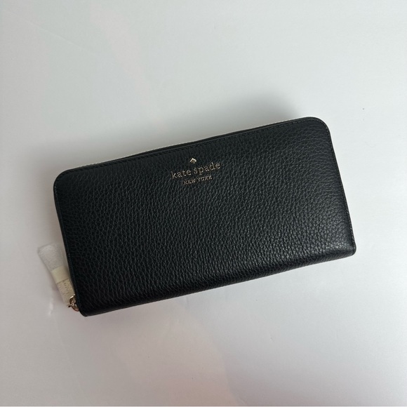 Kate Spade NWT Leila Pebble Leather Large Continental Wallet Black - Picture 16 of 16